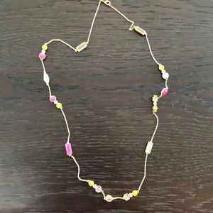 Kate Spade orange and hot pink long necklace